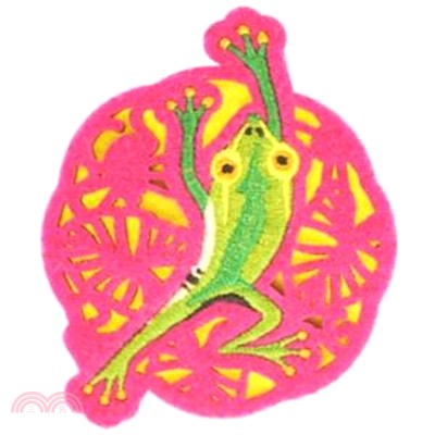 台灣特有種系列 刺繡吸鐵-翡翠樹蛙
