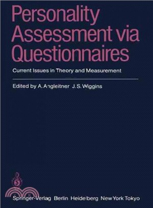 Personality Assessment Via Questionnaires ― Current Issues in Theory and Measurement