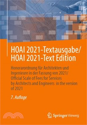 Hoai 2021-Textausgabe/Hoai 2021-Text Edition: Honorarordnung Für ...