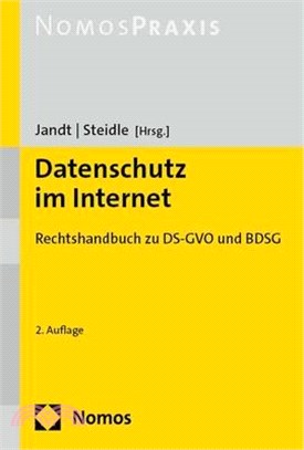 Datenschutz Im Internet: Rechtshandbuch Zu Dsgvo Und Bdsg