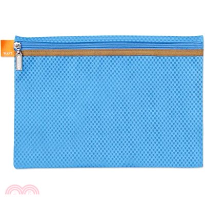 立體收納網袋 A5-淺藍