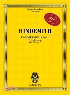 Paul Hindemith Chamber Music No. 4, Op. 36, No. 3 ─ Violin Concerto Study Score