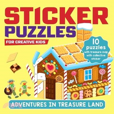 Sticker Puzzles; Adventures in Treasureland: Sticker by Number; 10 Puzzles with a Fun Exploration Story; For Kids Ages 4-8; Good for Fine Motor Skills