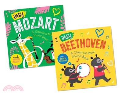 Baby Mozart / Baby Beethoven 古典音樂硬頁音效書套組 (共2本)