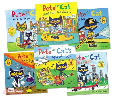 Pete the Cat 生活主題平裝繪本組 (共6本)(每本附貼紙)