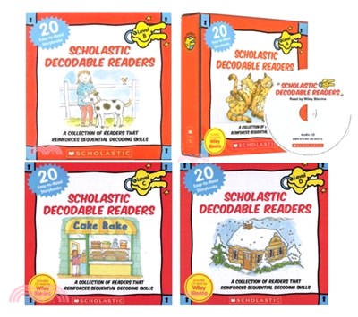 Decodable Readers Box Set Level A-D 彩色版 (每套20本書+CD)