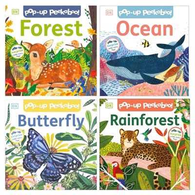Pop-Up Peekaboo! Forest / Ocean / Butterfly / Rainforest (共4本)
