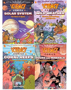 Science Comics 大自然篇(全4冊)(太陽系、氣候、珊瑚礁、岩石與礦物)