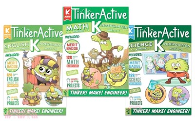 TinkerActive Workbooks Kindergarten － English Language Arts/Math/Science (共3冊)