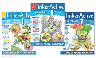 TinkerActive Workbooks 1st Grade － English/Math/Science (共3冊)