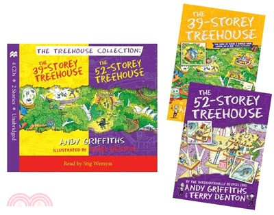 The 39- and 52-Storey Treehouse 有聲書組 (共2本平裝本+1CD組)(英國版)