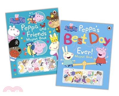 Peppa Pig : Magnet Books 磁鐵遊戲雙書組 (精裝本)－Peppa's Best Day Every, Peppa and Friends