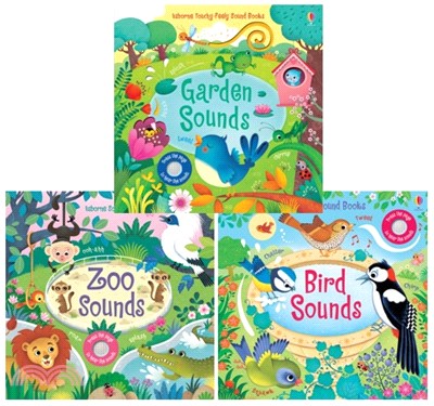 Usborne Noisy Books 大自然音效書 2-Bird/Zoo/Garden (共3本硬頁音效書)