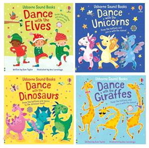 Usborne Dance with the Elves / Unicorns / Dinosaurs / Giraffes (舞蹈音效書)(共4本)