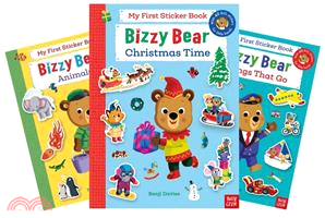 Bizzy Bear: My First Sticker Book Christmas Time / Things That Go / Animals (貼紙書)(共3本)