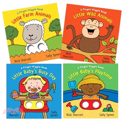 Little Farm/ Little Wild Animals / Little Baby's Busy Day / Little Baby's Playtime: A Finger Wiggle Book (硬頁遊戲書)(共4本)