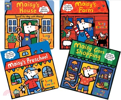 Maisy's House/Farm/Preschool/Goes Shopping 場景遊戲書 (硬頁書)(共4本)