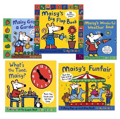 波波成長套書-Maisy's Funfair / Grows a Garden / Wonderful Weather Book / What's the Time? / Maisy's Big Flap Book (英國版)(共5本)