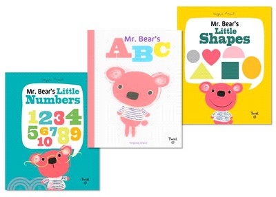 Mr. Bear's 初級認知套組 (共3本精裝硬頁書)－ABC/Little Numbers數字/Little Shapes形狀