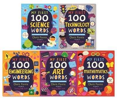 My First 100 Steam Words (共5本硬頁書)－Science/Technology/Engineering/Art/Mathematics