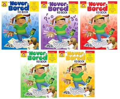 The Never-bored Kid Book (全5冊)(Ages 4-5, Ages 5-6, Ages 6-7, Ages 7-8, Ages 8-9)