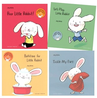 Let's Play, Little Rabbit / Tickle My Ears / Bathtime for Little Rabbit / Poor Little Rabbit (硬頁書)(共4本)