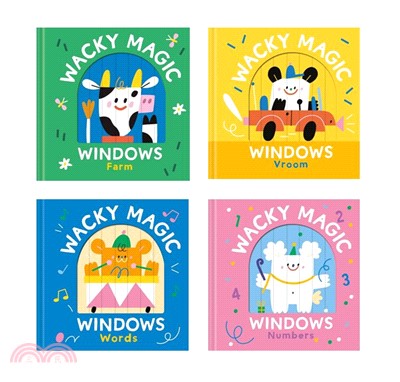 Wacky Magic Windows: Farm / Numbers / Vroom / Words (硬頁書)(共4本)