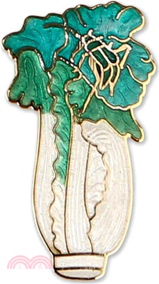 景泰藍翠玉白菜別針