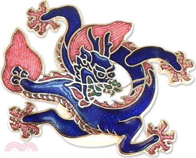 景泰藍龍別針 （藍色）