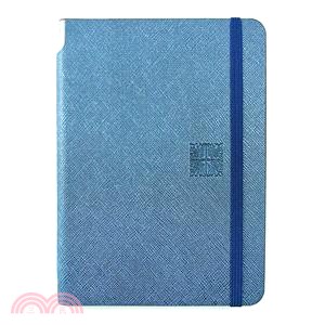 歐風典藏皮製筆記本 B6-藍銀