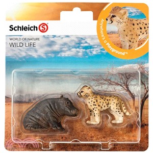 《Schleich》史萊奇模型－河馬＆花豹