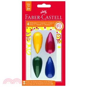 Faber-Castell 輝柏 學齡水滴可擦拭蠟筆 4色