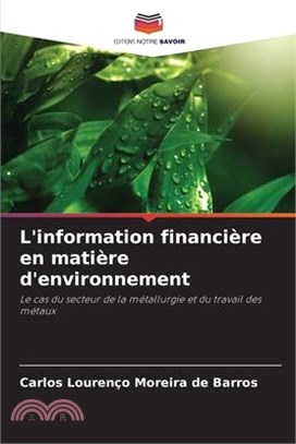 L'information financière en matière d'environnement