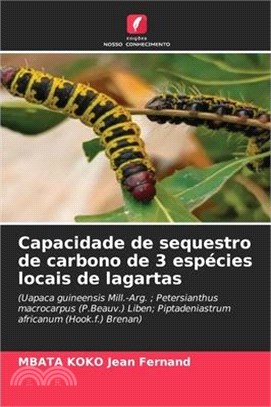 Capacidade de sequestro de carbono de 3 espécies locais de lagartas