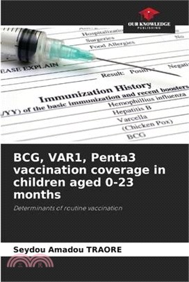 BCG, VAR1, Penta3 vaccination coverage in children aged 0-23 months