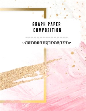 Graph Paper Composition: QUAD RULED 5x5, 0.20 inch size, 1/5 inch- Grid paper notebook- 110 PAGES - Large 8.5" X 11" - Large size graph paper c