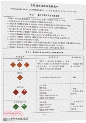 危險貨物道路運輸安全卡（簡體書）