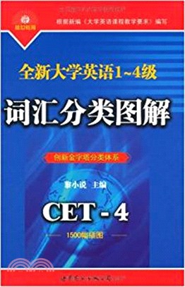 全新大學英語1-4級詞彙分類圖解(上海)（簡體書）