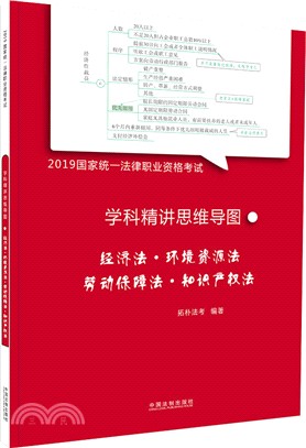 學科精講思維導圖：經濟法‧環境資源法‧勞動保障法‧知識產權法（簡體書）