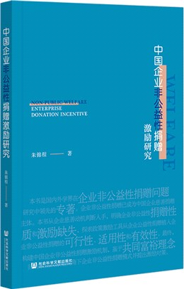 中國企業非公益性捐贈激勵研究（簡體書）