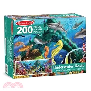 【美國瑪莉莎Melissa & Doug】大型地板地圖拼圖-海洋生物200片