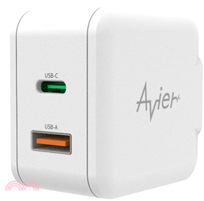 One Step Terra 35W 氮化鎵快充 電源供應器 / 充電器-羽毛白／奶茶棕