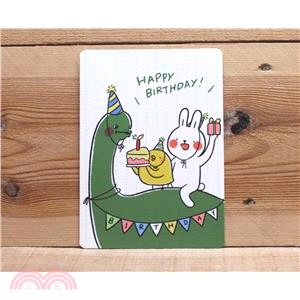 懶散兔與啾先生 卡片-生日快樂