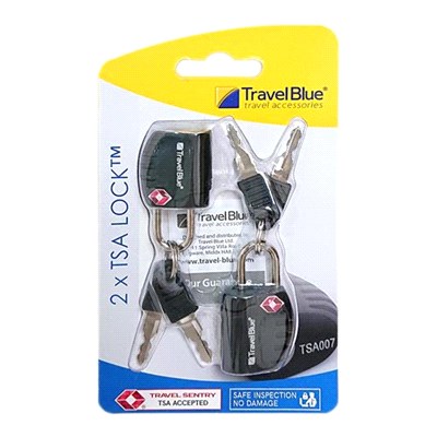 【Travel blue 英國藍旅】TSA鑰匙鎖(2入) TB2029