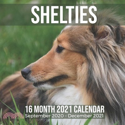 Shelties 16 Month 2021 Calendar September 2020-December 2021: Shetland Sheepdog Square Photo Book Monthly Pages 8.5 x 8.5 Inch