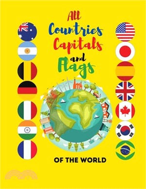 All Countries Flags Of the World: Capitals and Flags of The world, sticker atlas, full sheet clear sticker paper