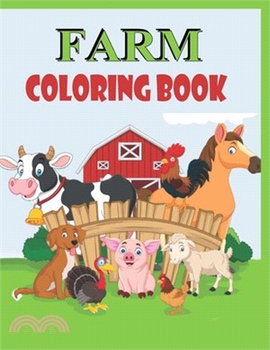 Farm Coloring Book: Stress Relieving 50 Printable Farm Animal Coloring Pages Book Gift for Girls, Boys - Farm Animals Coloring Book for Ad