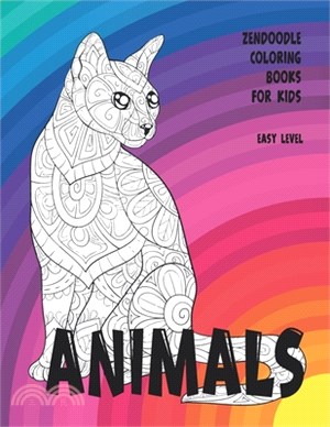 Zendoodle Coloring Books for Kids - Animals - Easy Level