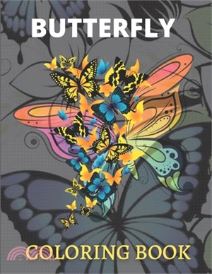 Butterfly Coloring Book: 100 Beautiful Butterfly Adult Coloring Book( New and Expanded Edition )