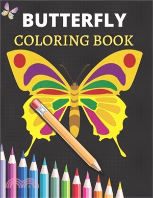 Butterfly Coloring Book: 100 Beautiful Butterfly Adult Coloring Book( New and Expanded Edition )